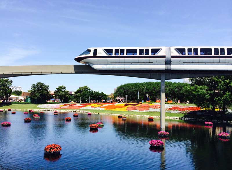 The monorail at Walt Disney World Resort.