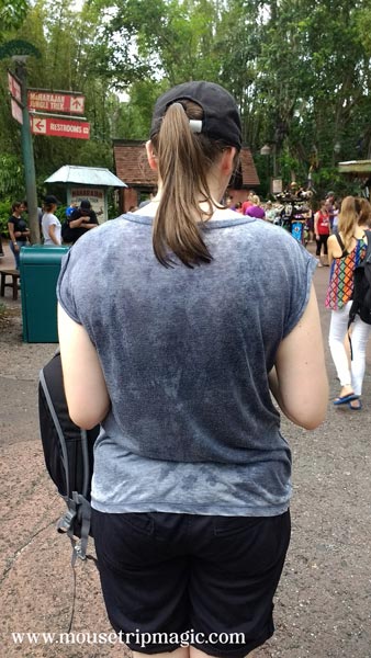 How wet you get on water rides in Disney World.