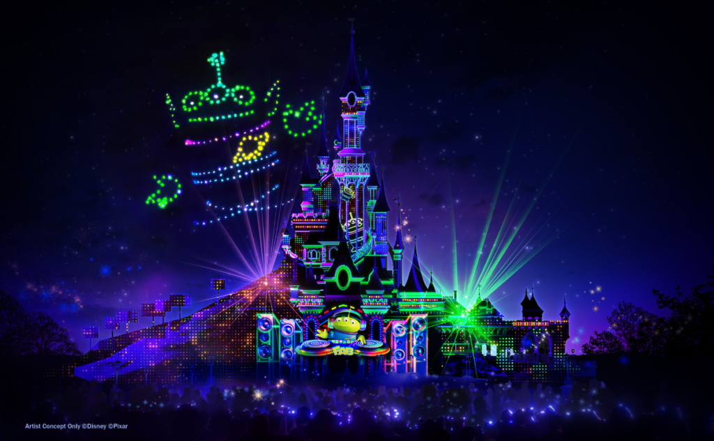 Disney Tales of Magic showing the drones in action.