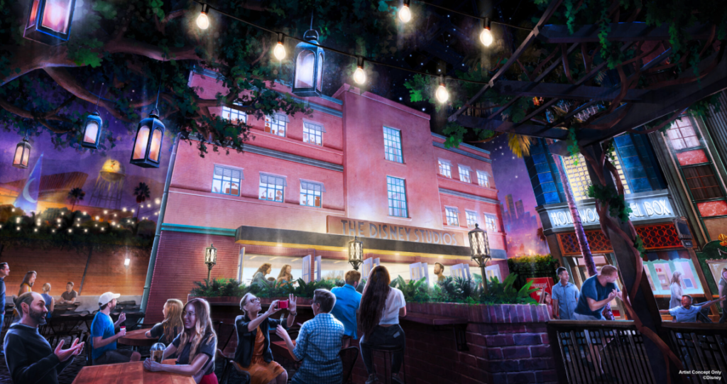 Concept art showing the building of World Premiere.